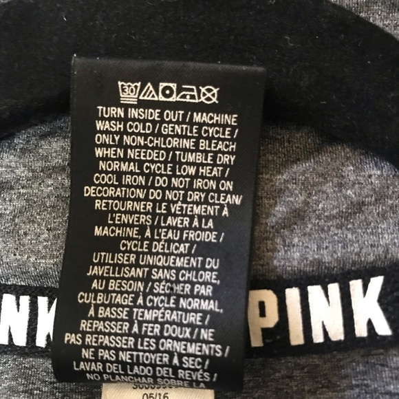 FINAL SALE Victoria's Secret Pink Heather Grey 3/4 zip Pullover Size Sm… - Picture 5 of 6